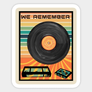 Retro music memories Sticker